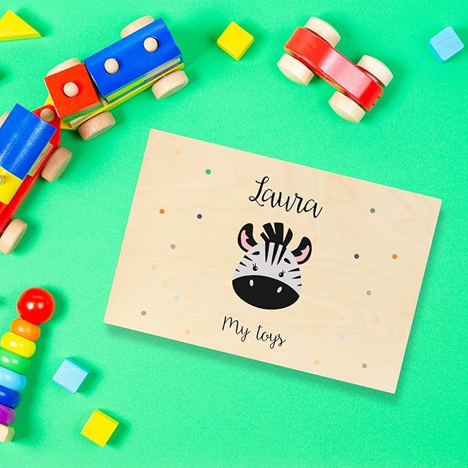 Creative Deco Personalized Wooden Storage Box Baby Memory Box | 11.8 x 7.87 x 5.51 in (+-0.5) | Hinged Lid Handle Engraving | Unpainted Gift Box | Rough UNSANDED Keepsake Souvenir Chest