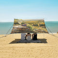 ALAZA White Wine Barrel on Vineyard Beach Tent Sun Shelter Portable Canopy Sunshade for Outdoor Camping Picnics Backyard Fun 10x9 ft