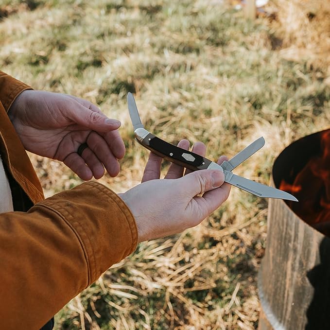 Old Timer 6OTW Golden Bear Folding Pocket Knife with Desert Ironwood Handle