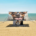 ALAZA Funny Dog Print Beach Tent Sun Shelter Portable Canopy Sunshade for Outdoor Camping Picnics Backyard Fun 10x9 ft