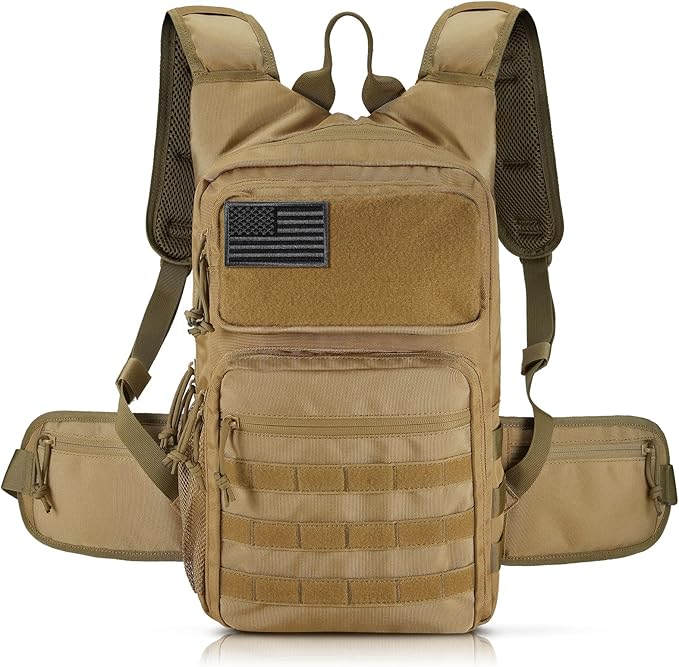 Tactical Hydration Pack Lightweight Insulation Water Backpack Molle Hydration Backpack for Hiking Running Cycling Climbing Hunting Fishing