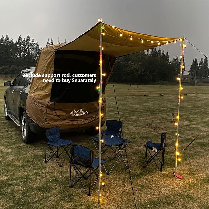 Car Roof Shade Canopy Camping Tents for CarsCar Awning Outdoor Tent SUV Car Tailgate Tent Windproof Hatchback Tent for Car Camping Tent Roof Canopy Universal Waterproof Car Tent