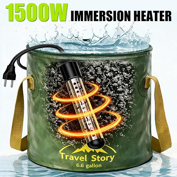 Portable Shower for Camping – 6000mAh Rechargeable Shower Pump with LED Display 3 Modes &amp Spray Nozzle – IPX7 Outdoor Shower Kit for Travel Beach Car Dog Bath