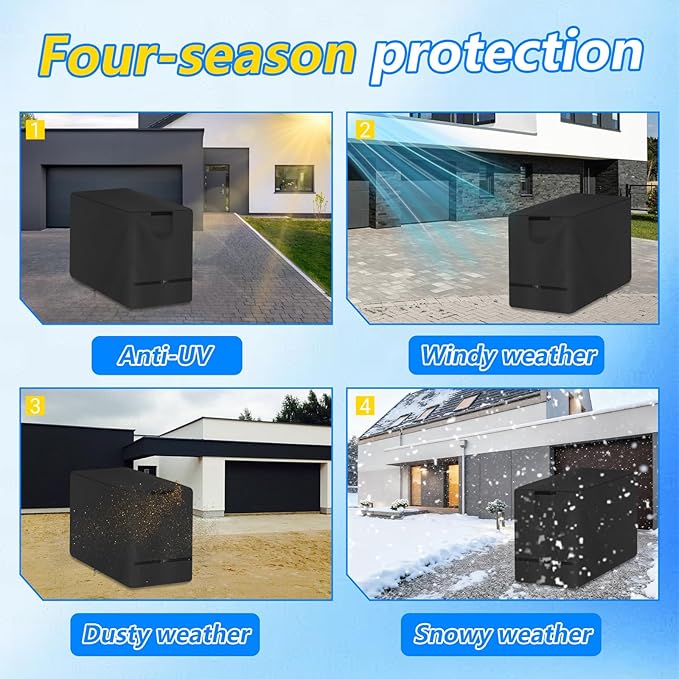 Engine Driven Welder Cover 600D Oxford Heavy Duty Waterproof Welder Machine Cover compatible with Miller Welder 230/265/325/225Black