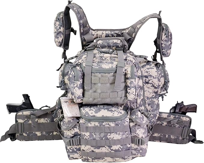 Explorer Tactical Gun Concealment Backpack With Molle Webbing Hydration Ready