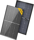 BougeRV 24V N-Type 16BB 200W Bifacial Solar Panel 24V 200 Watt Solar Panel for RV Camping Boat Marine Log Cabin Roof Charing Golf Cart Lithium Battery Black Frame (1PCS)
