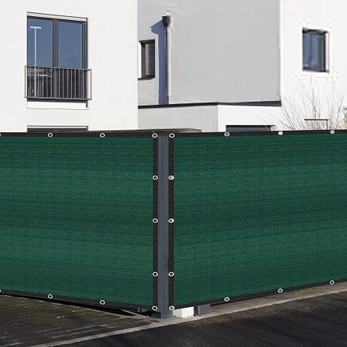 Green 5' x 30' Fence Privacy Screen Commercial Outdoor Backyard Shade Windscreen Mesh Fabric