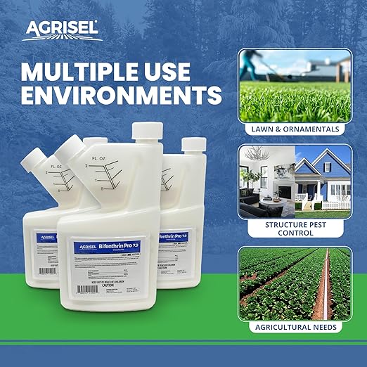 Agrisel Bifenthrin Pro 7.9 Insect Control Safe for Plants &amp Crops Insecticide Effective Against 125+ Insects Includes 3-Pack of Agrisel Protective Gloves 1 Gallon