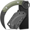 C16901 Fixed Blade Knives D2 Steel Micarta Handle Outdoor Survival Claw KnifeCamping EDC Tools Kydex Sheaths(Green)