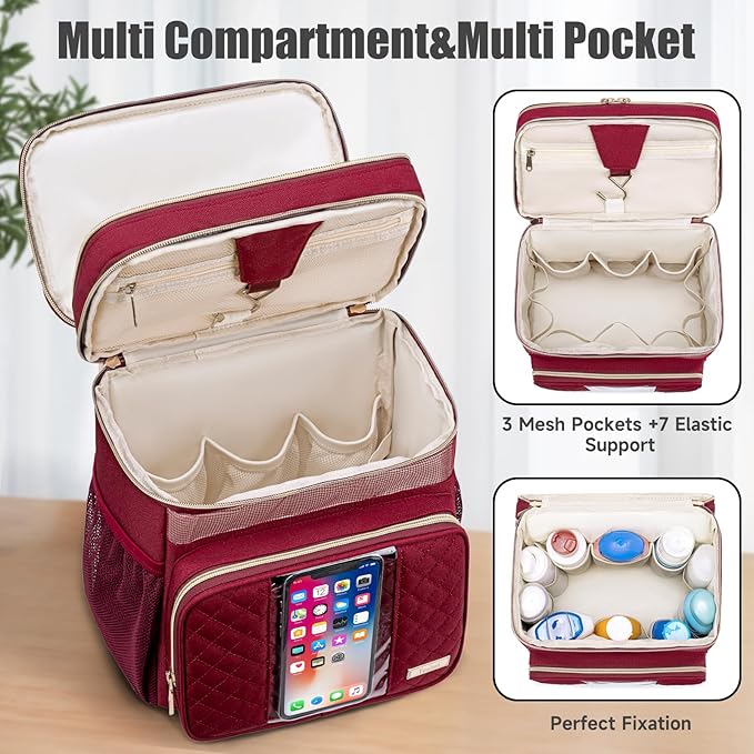 Large Toiletry Bag for Women MenBathroom BagWater Resistant Shower BagMakeup BagPortable Shower Caddy for College DormHanging Travel Toiletry Bag with Transparent Waterproof Phone Pocket