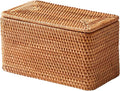 Brown Rattan Organizer Basket with Lid – Multi-Functional Storage Basket