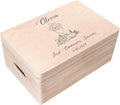 Creative Deco Personalized Wooden Storage Box Communion Cup | 11.8 x 7.87 x 5.51 in (+-0.5) | Multiple Choice | Hinged Lid Handle Engraving | Unpainted Gift Box | UNSANDED Keepsake Souvenir Chest