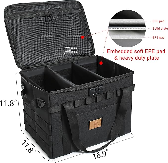 Tactical Sling Backpack and 38L Camping Storage Bag with Combination Lock