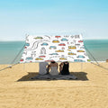 ALAZA Cartoon Transportation Cars Traffic Signs Beach Tent Sun Shelter Portable Canopy Sunshade for Outdoor Camping Picnics Backyard Fun 10x9 ft