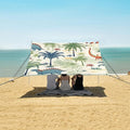 ALAZA Dinosaurs Dinos Palms Beach Tent Sun Shelter Portable Canopy Sunshade for Outdoor Camping Picnics Backyard Fun 10x9 ft