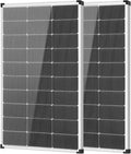 Solar Panels 200 Watt 2PCS 100 Watt Solar Panel 18V N-Type 16BB Grade A+ Cells 25% High-Efficiency 120 Watt Peak Solar Panel for RV Marine Rooftop Farm Battery and Other Off-Grid Applications