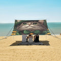 ALAZA St Patricks Cat Green Beach Tent Sun Shelter Portable Canopy Sunshade for Outdoor Camping Picnics Backyard Fun 10x9 ft