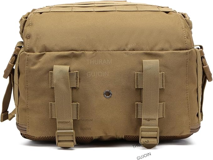 38L Nylon Waterproof Trekking Fishing Hunting Bag Backpack Outdoor Military Rucksacks Tactical Sports Camping Hiking (Khaki)