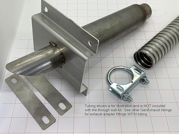 GenExhaust Universal Generator Exhaust System Double Layer Wall Attachment for 1-1/2 ID Steel tubing