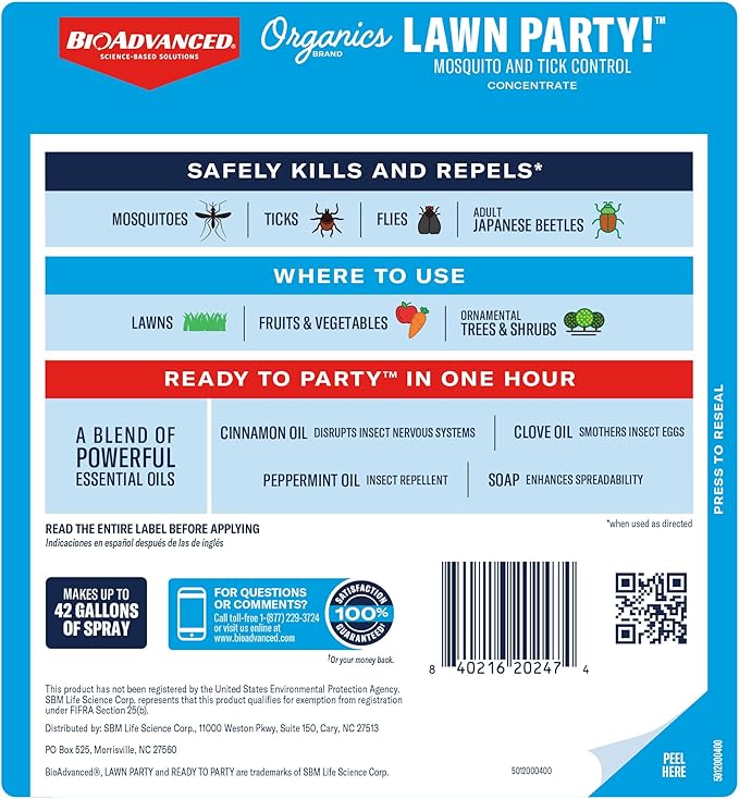 BioAdvanced Lawn Party Mosquito and Tick Control Concentrate 1 Gal 21333 Sq Ft