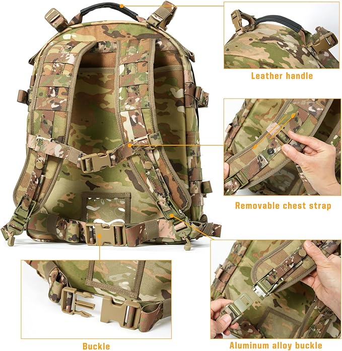 MT Military Army MOLLE 2 Tactical Assault Backpack Rifleman 3 Day Pack Medium Rucksack