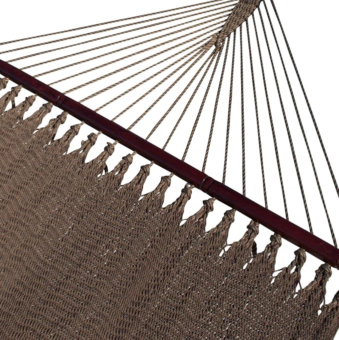 Double Caribbean Hammock - 48 inch - Soft Spun Polyester - Mocha