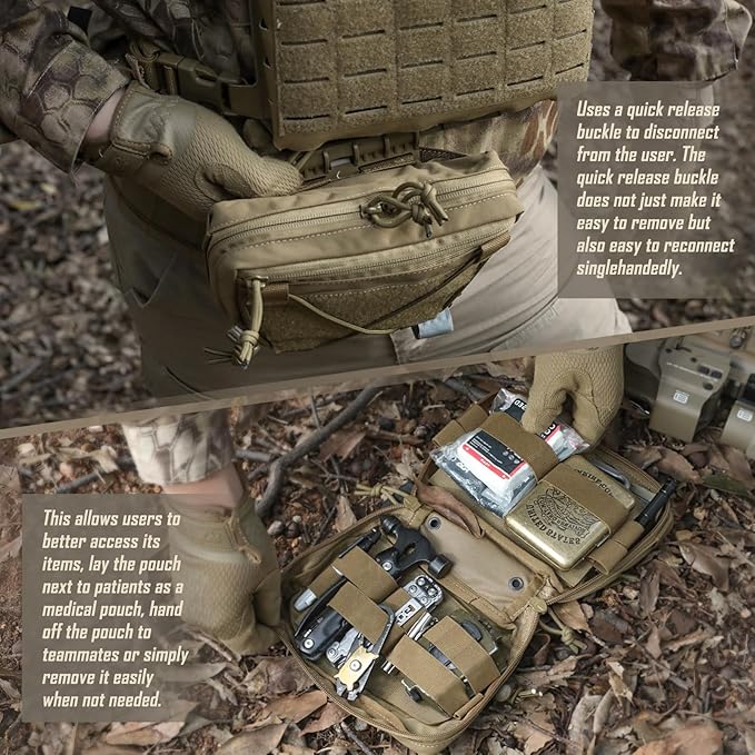 WYNEX Tactical Plate Carrier Drop Dangler Pouch for Molle Carrier Vest Chest Rig Accessories with Hook Loop Panel