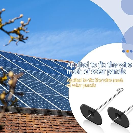 Solar Panel Bird Guard Fastener Clips Guard Clips Kit for Bird Pigeon Fence Roll Kit Stainless Steel Critter Fastener for Solar Panel Bird Wire Pigeon Fence(120 Sets)