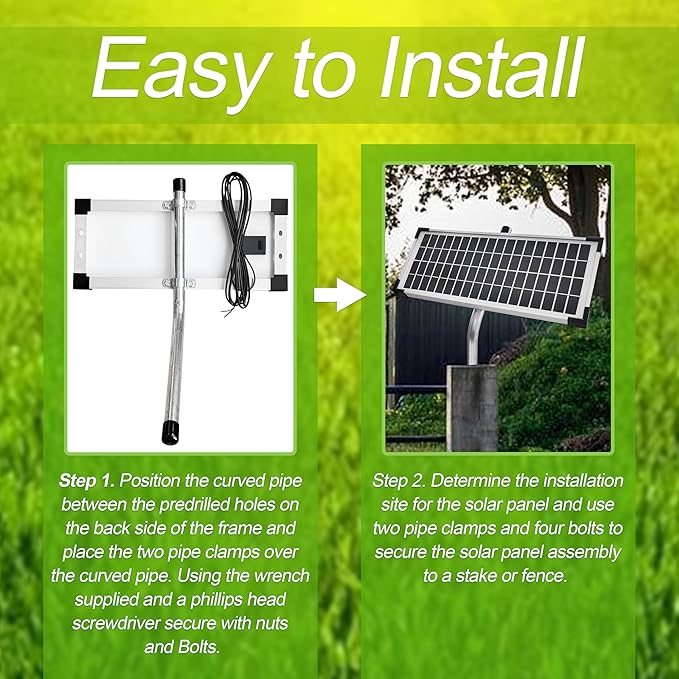FM123 Solar Panel KitCompatible with Mighty Mule Automatic Gate Openers10 Watt