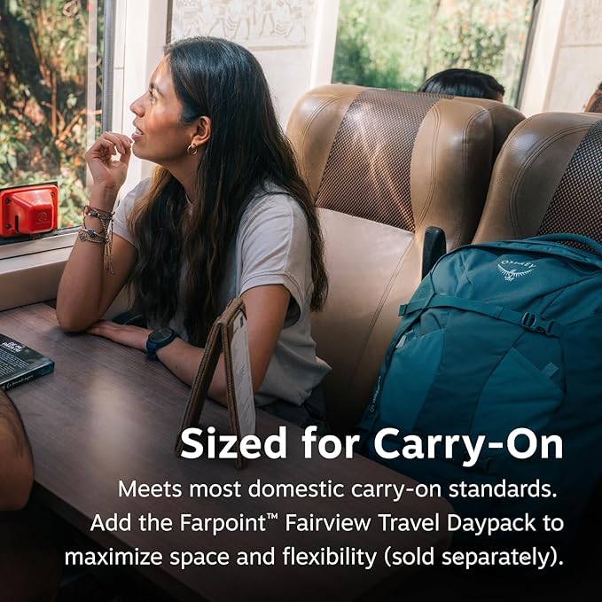 Osprey Fairview 40L Women's Travel Backpack - Carry On Bag with Laptop Sleeve and Toiletry Pocket Black
