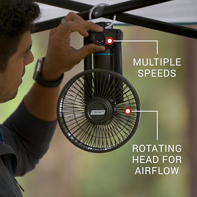 Coleman OneSource Rechargeable Outdoor Camping Gear: Camp Shower Cordless Vacuum Fan Speaker &amp Air Pump Options with Included Rechargeable Battery