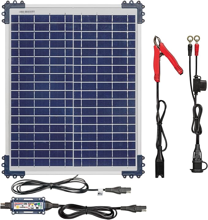 Optimate Solar Duo TM522-D2 6-Step 12V / 12.8V 1.6A Weatherproof Solar Battery Saving Charger &amp maintainer