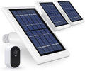 Wasserstein Solar Panel Compatible with Arlo Essential 2K Outdoor Security Camera (2nd Gen) / XL (2nd Gen) &amp Essential Spotlight (Camera NOT Included) - (3-Pack White)