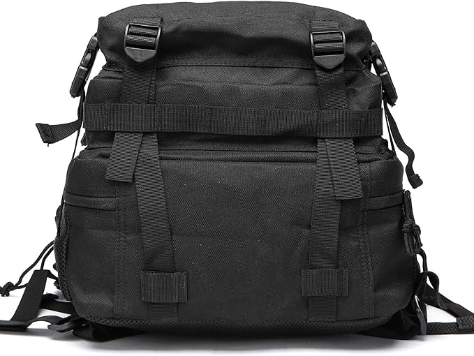 50L Tactical Military Backpack Waterproof Sturdy Bag for Hiking Camping Fishing Gym Backpack with Bottle Holder (Bright yellow Black)