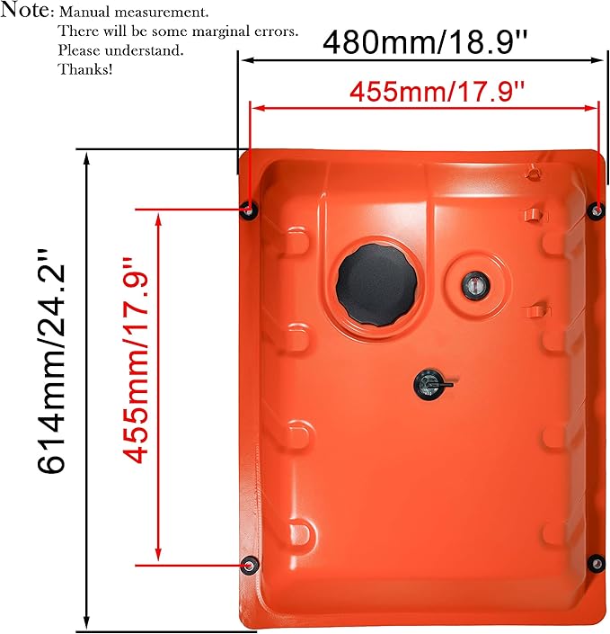 JMCHstore OEM Metal Generator Gas Fuel Tank for Generac GP5500 GP6500 RS5500 RS7000E GP7500E RS8000E XT8000E XT8500EFI 0H7510A / 0H75100SRV 5500w 6500 6500w 7500 389cc OHV Portable Generator Orange