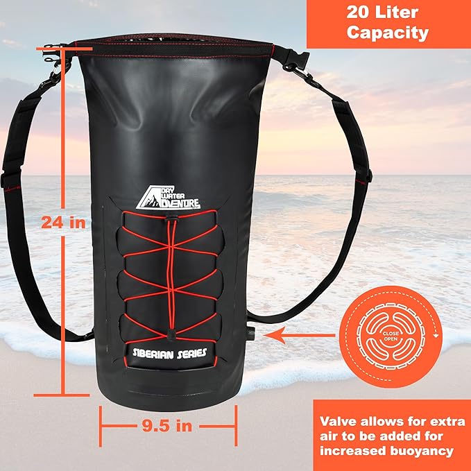 Buy 2 Rocky Series LT-60 (60 Liter) Waterproof Dry Duffel Bags &amp Get 1 Siberian Cooler LT-20 (20 Liter)