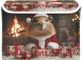 AIXIWAWA Lidded Storage Cube (Capybara Christmas) Fabric Foldable Closet Bins with Flip Lid and Handles Organizer Basket Container 16.5 x 12.6 x 11.8 IN
