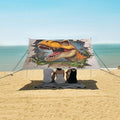 ALAZA 3D Cartoon Dinosaur Wall Hole Beach Tent Sun Shelter Portable Canopy Sunshade for Outdoor Camping Picnics Backyard Fun 10x9 ft