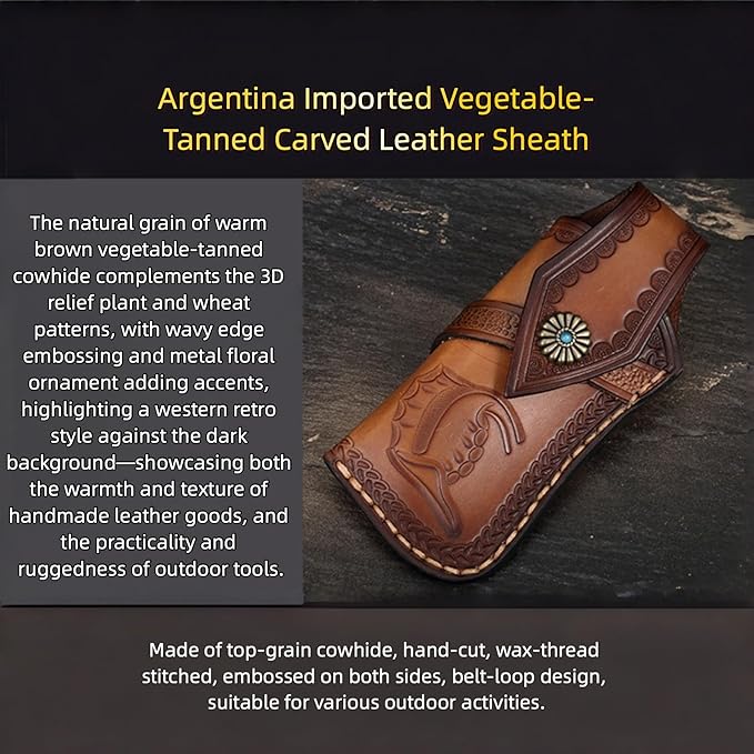 Folding Knife Hiking Gear Outdoor Knives HRC 58-60 G10 Handle Ball Bearing Pivot Lightweight Outdoor Knife for Backpacking Small Pocket Knife for Men Gifts for Hunters Men who have Everything
