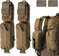 WYNEX Molle Accessories Pouch of Double Zipper Pocket Version Backpack Strap Pouch Shoulder Strap Molle Attachment Tactical Accessories Bag Shoulder Starps Zipper Pocket Additional Phone Holder
