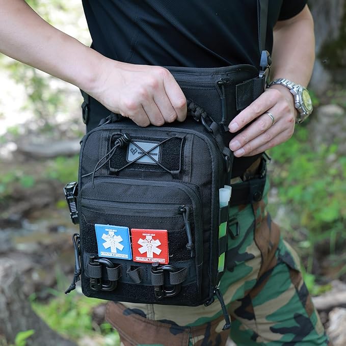 Tactical Dropper Leg Waist Pack Multi-Purpose Waterproof Outdoor Camping ECD Toolkit for Urban Commuting Camping and Fishing