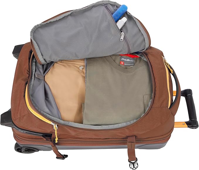 Eddie Bauer Expedition Rolling Duffel Bag with Wheels | Travel | Carry-On | Luggage | Rugged | Durable - Rust 22