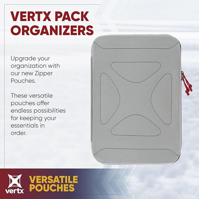 Vertx Pack Zip Pouch Organizer Insert Attachment for Backpack Bag Travel Organization Pouches