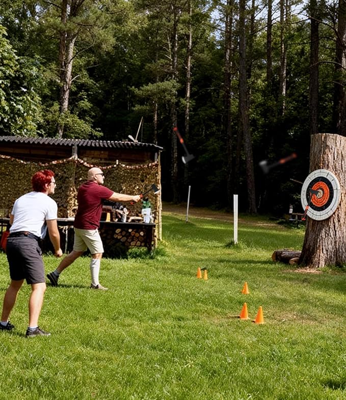 17 Inche Throwing Axe Set Carbon Steel and Non-Slip Shock-Absorbing Grip for Axe Throwing Recreation Competition