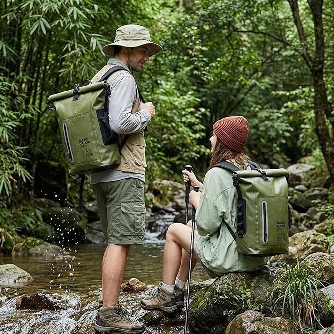 Dry Bag Waterproof 25L-Floating&ampLightweight Bags for Women Waterproof Backpack for Kayaking Boating FishingPaddle boarding Camping HikingRoll-Top Seal&ampAdjustable Shoulder Straps