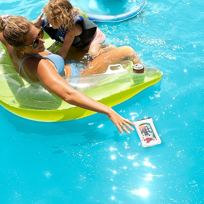 geckobrands Float Phone Dry Bag - Waterproof &amp Floating Phone Pouch – Fits Most iPhone and Samsung Galaxy Models