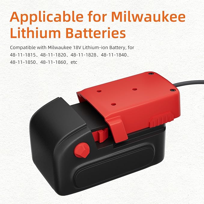 Starlink Mini Mil.Waukee 18V Battery Adapter Starlink Mini DC Power Cable Adapter Accessories for Mil.Waukee Battery Charger 3.2FT 18AWG Cord Plug and Play 1M