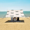 ALAZA Black Thin Bow Pattern Beach Tent Sun Shelter Portable Canopy Sunshade for Outdoor Camping Picnics Backyard Fun 10x9 ft