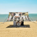 ALAZA Ctue Cow with Flower Beach Tent Sun Shelter Portable Canopy Sunshade for Outdoor Camping Picnics Backyard Fun 10x9 ft