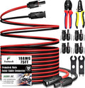 Twin Wire 70FT Solar Extension Cable - 10AWG (6mm²) Solar Panel Connector with IP67-Male/Female Solar connectors for Outdoor Automotive RV Boat Marine Solar Panel- Black &amp Red